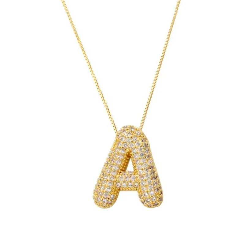 Collier Lettre Bubble