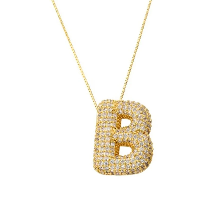Collier Lettre Bubble
