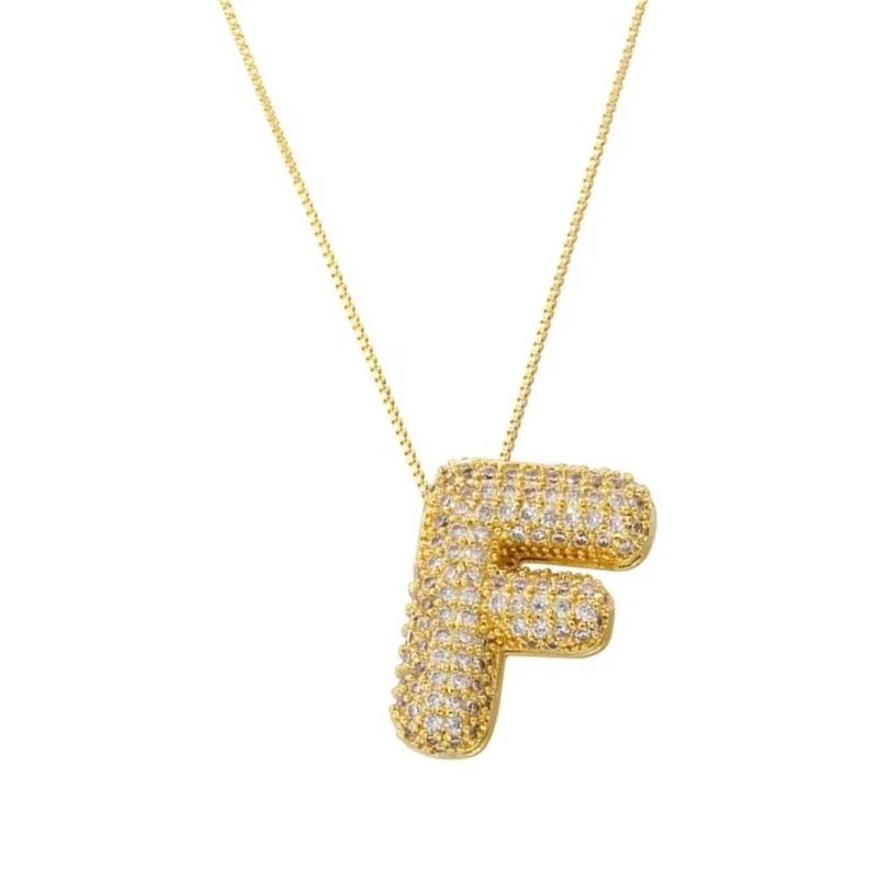 Collier Lettre Bubble