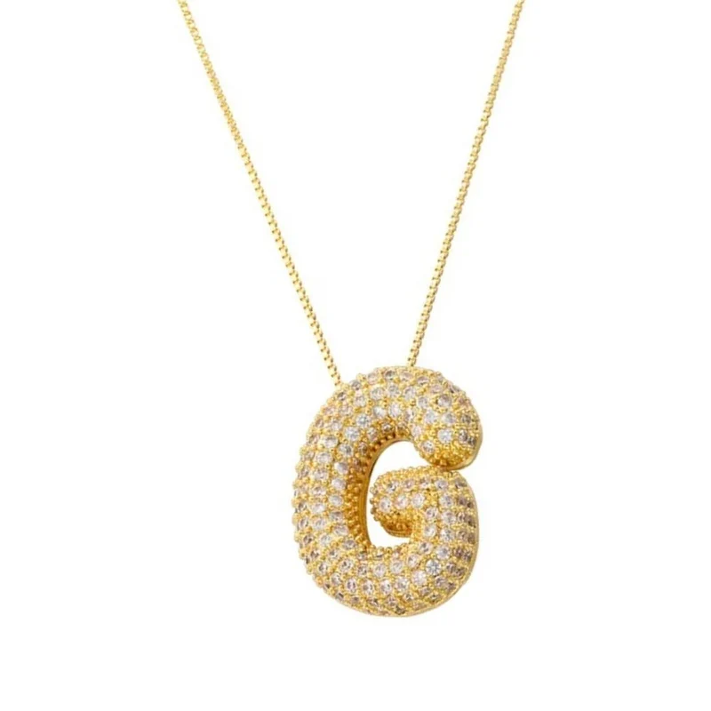 Collier Lettre Bubble