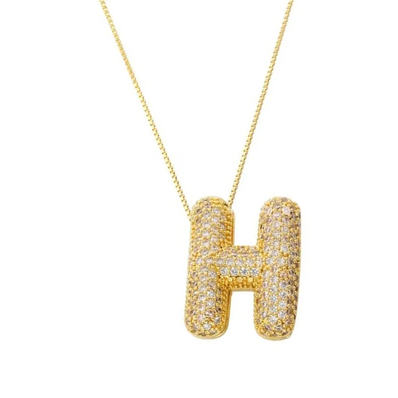 Collier Lettre Bubble