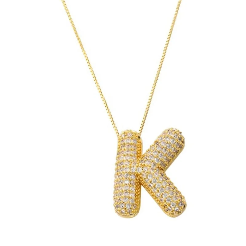 Collier Lettre Bubble