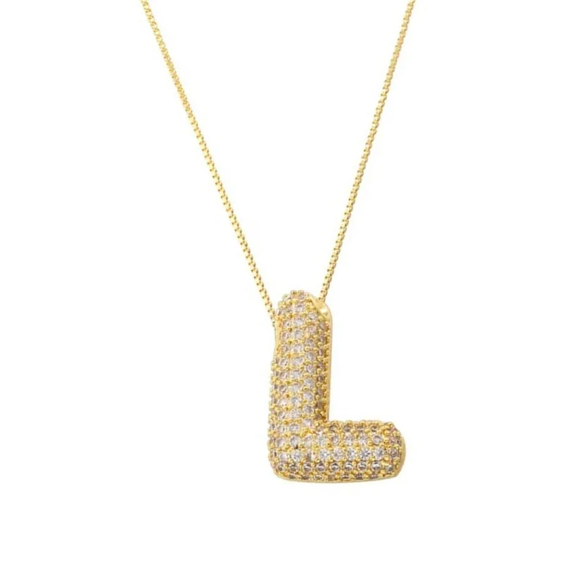 Collier Lettre Bubble