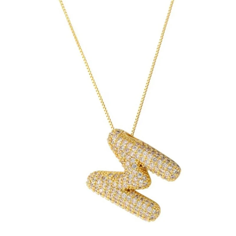 Collier Lettre Bubble