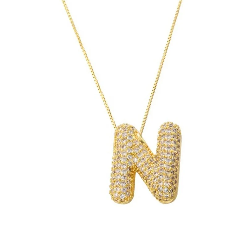Collier Lettre Bubble
