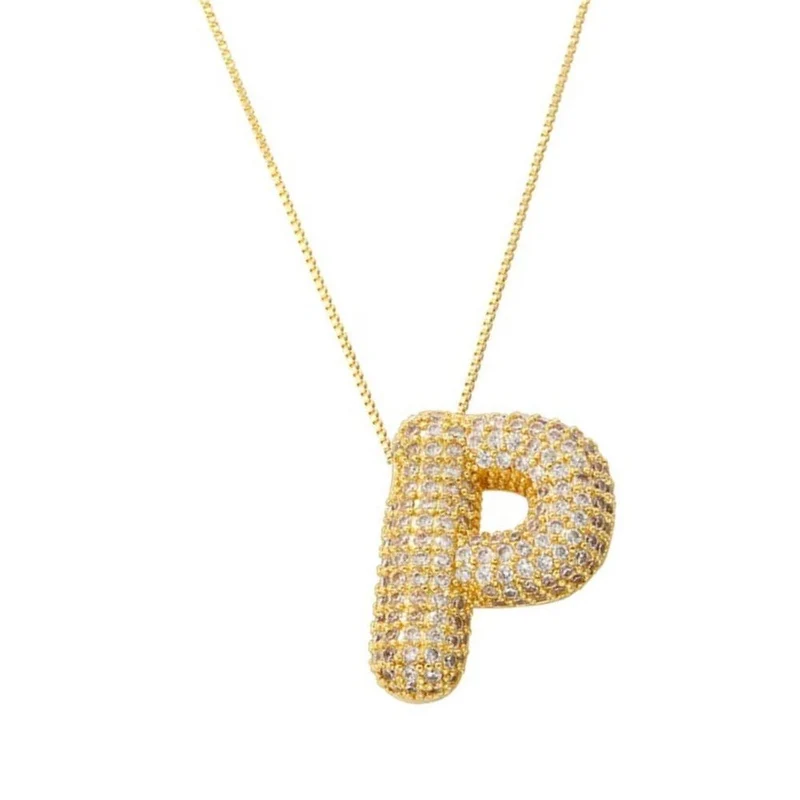 Collier Lettre Bubble