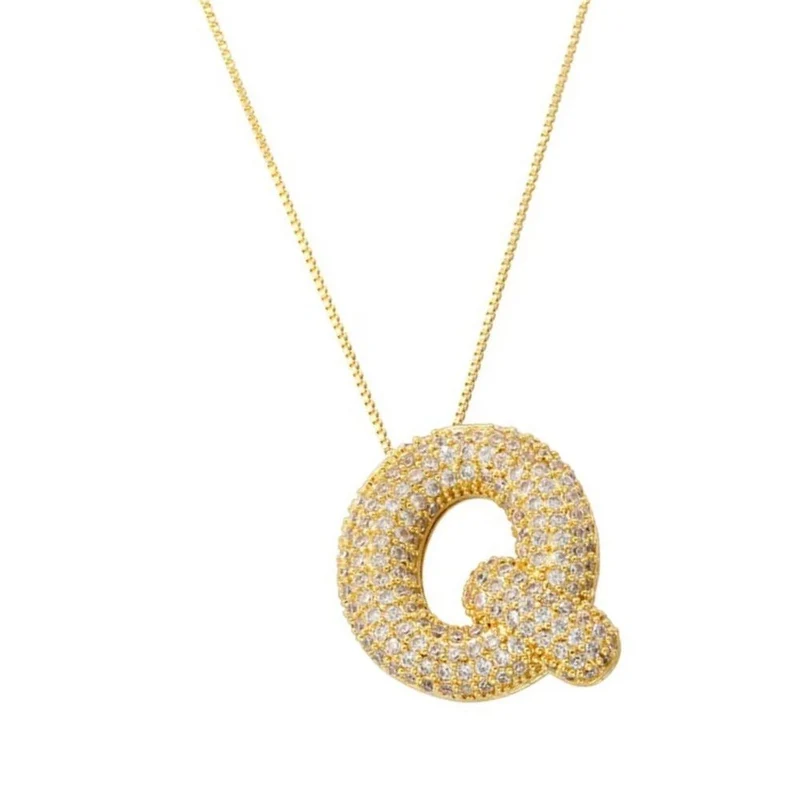 Collier Lettre Bubble