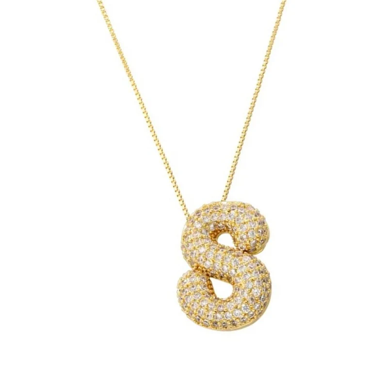 Collier Lettre Bubble