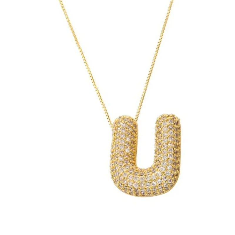 Collier Lettre Bubble
