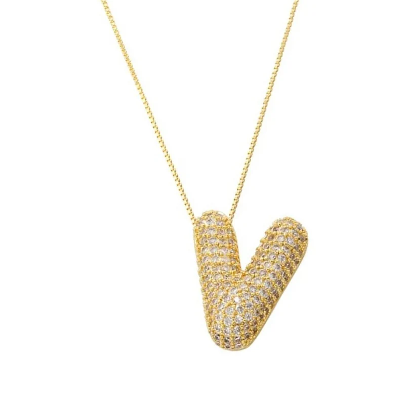 Collier Lettre Bubble