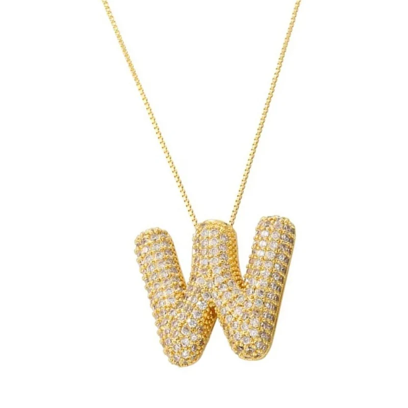 Collier Lettre Bubble