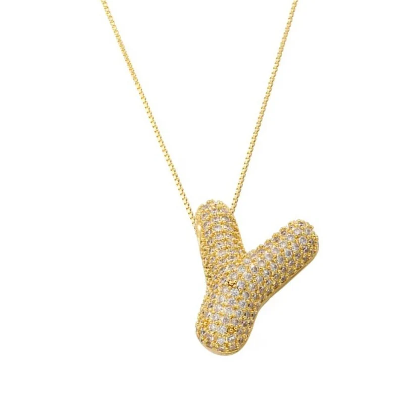 Collier Lettre Bubble