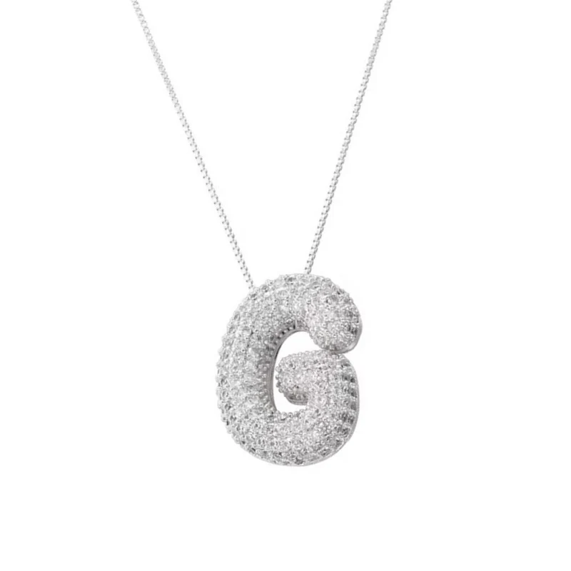 Collier Lettre Bubble