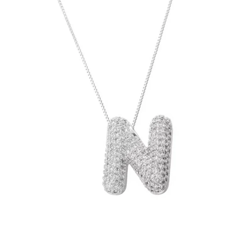 Collier Lettre Bubble