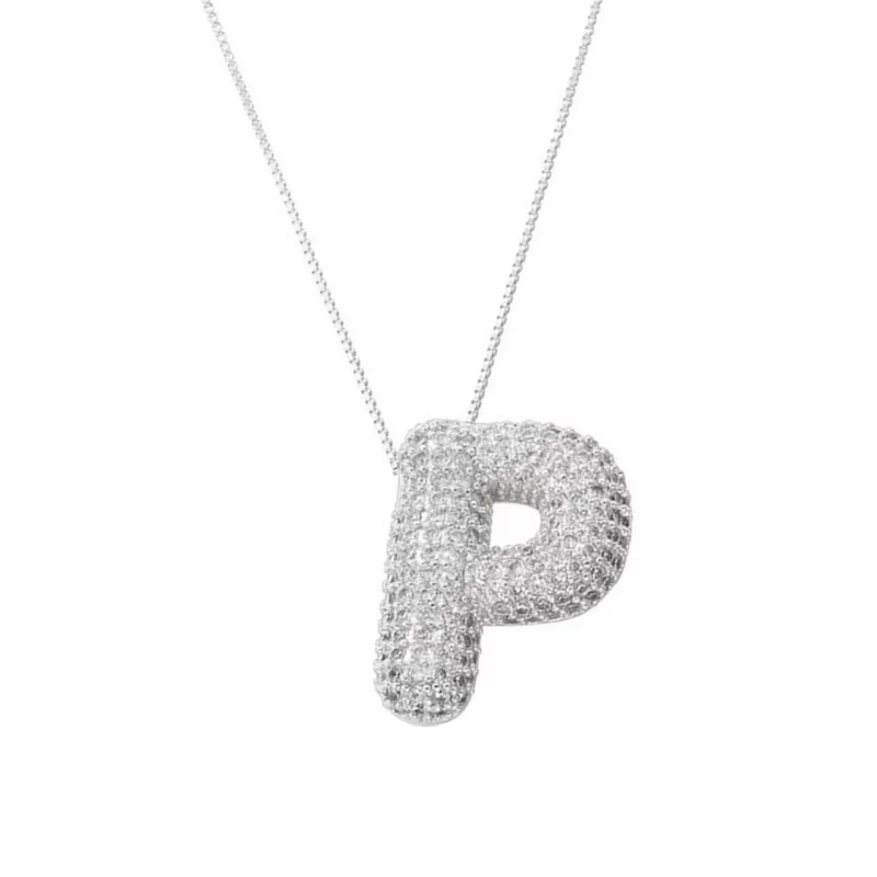Collier Lettre Bubble