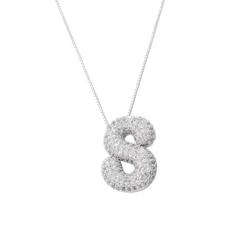 Collier Lettre Bubble