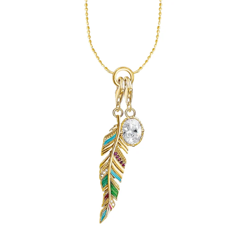Collier Plume et Diamant