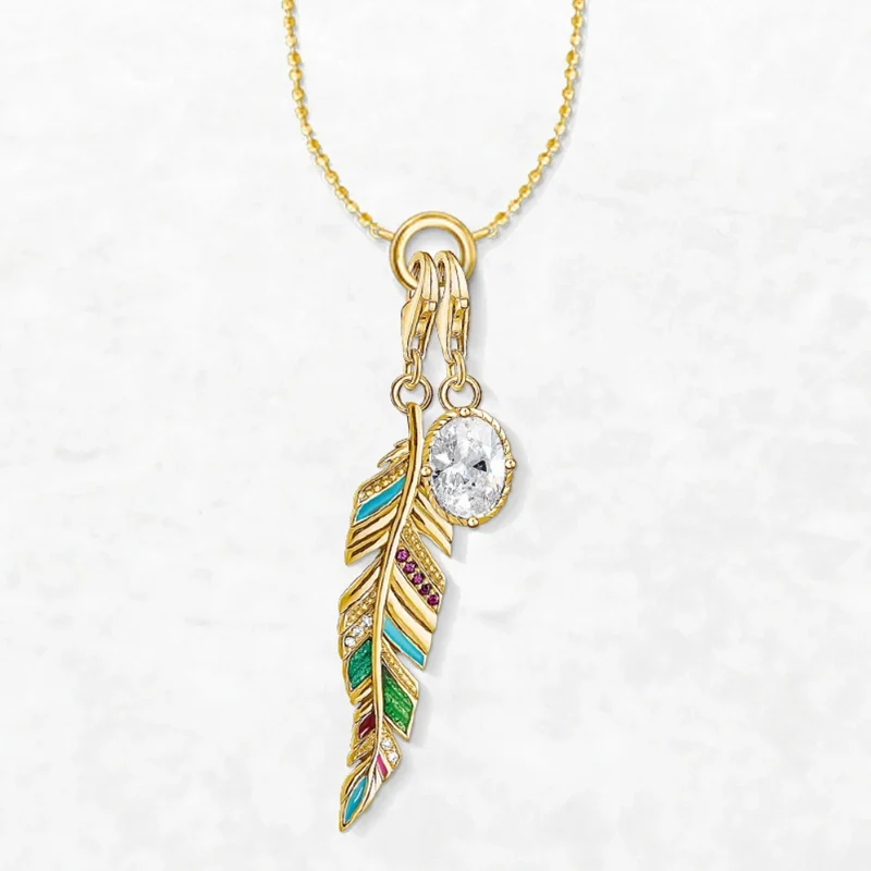 Collier Plume et Diamant
