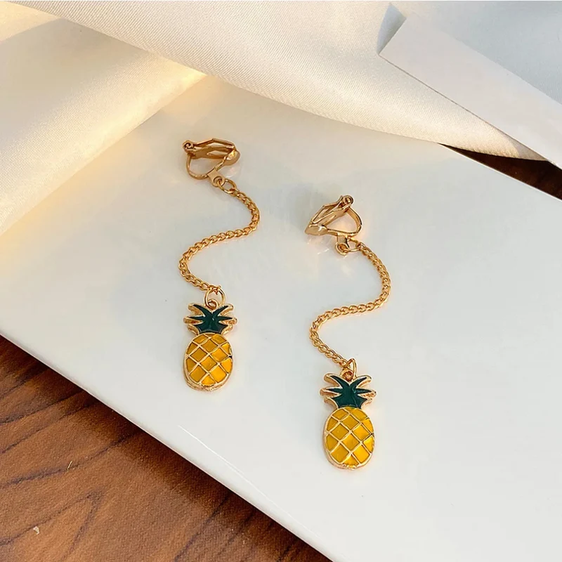 Boucles d'Oreilles Ananas Pendantes