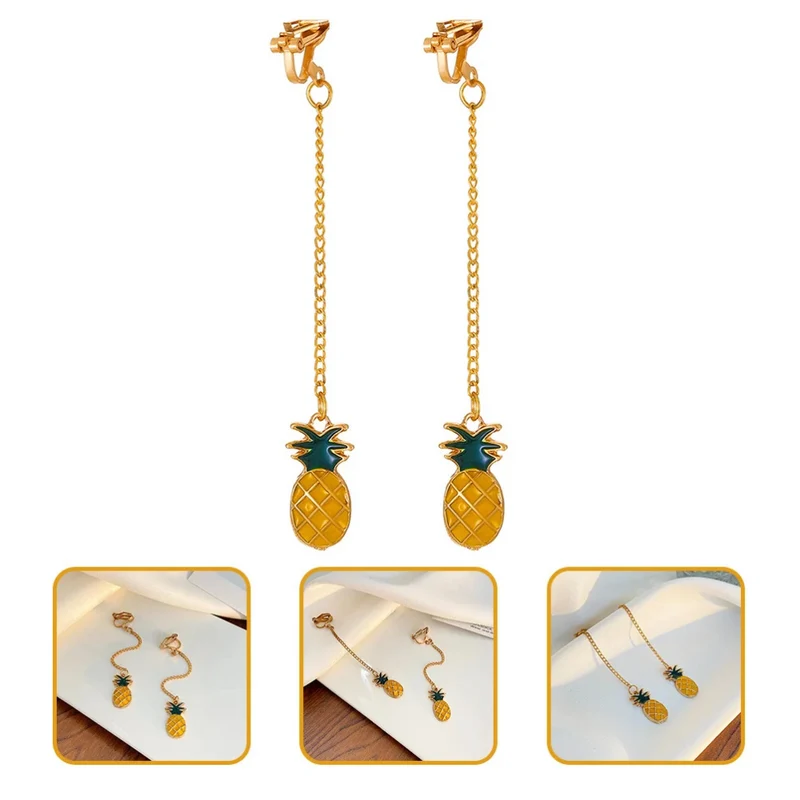Boucles d'Oreilles Ananas Pendantes