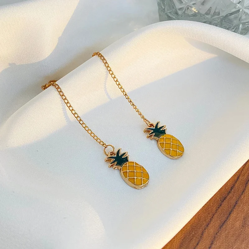 Boucles d'Oreilles Ananas Pendantes