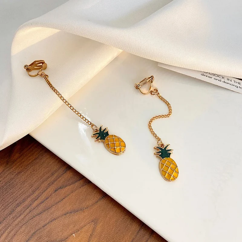 Boucles d'Oreilles Ananas Pendantes