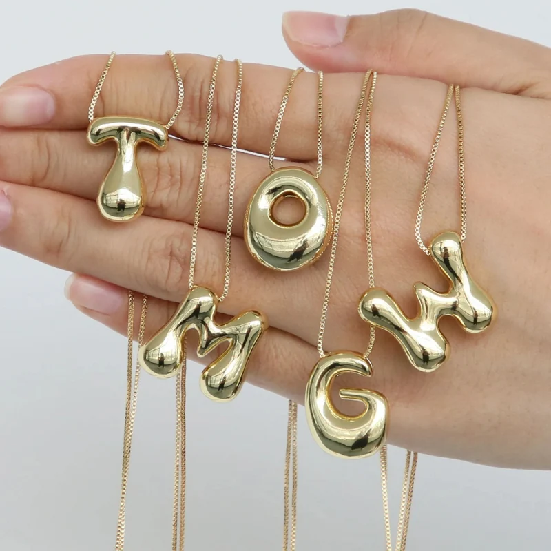 Collier Initiale Q Bubble