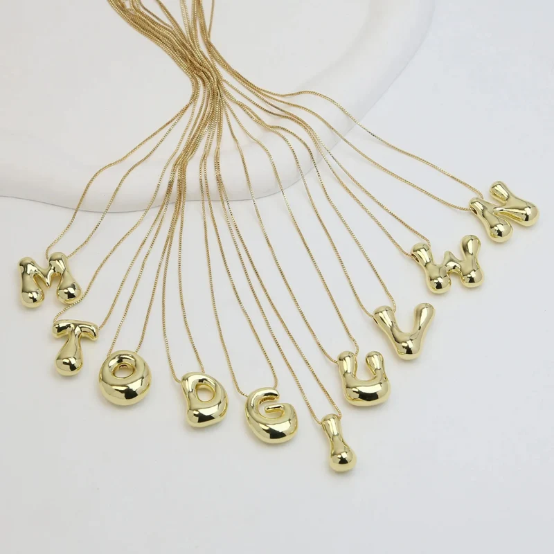 Collier Initiale N Bubble