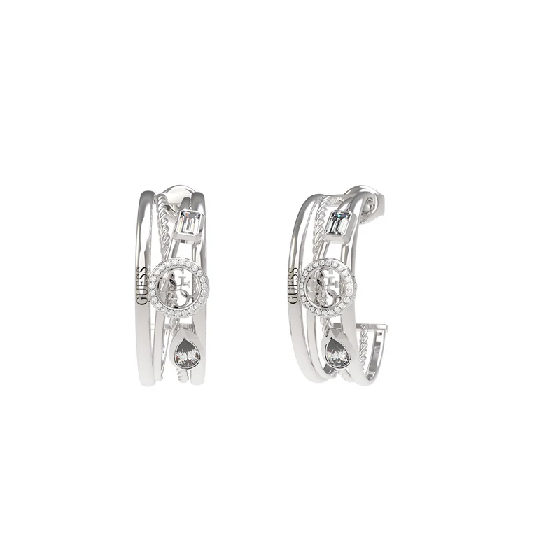 Guess 4G Light Boucles D'Oreilles En Argent JUBE05236JWRHT-U