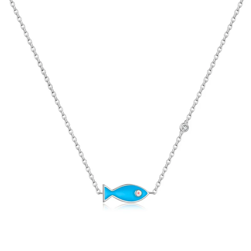 Collier Poisson Bleu