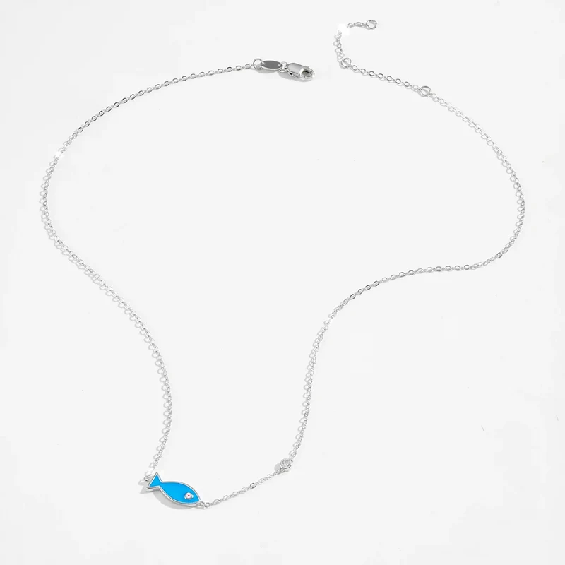 Collier Poisson Bleu