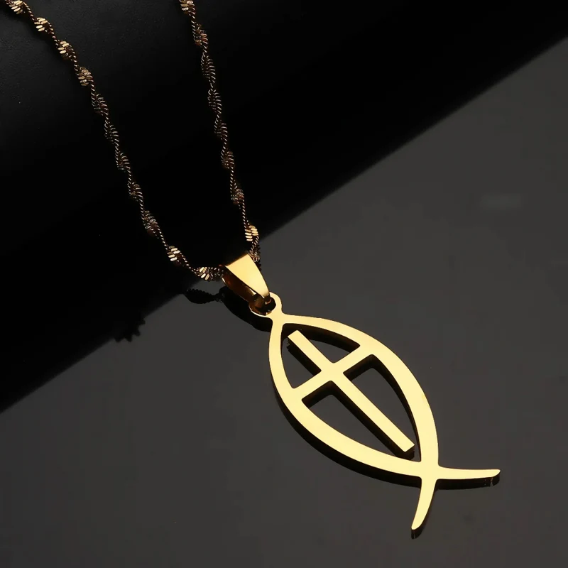 Collier Poisson Croix