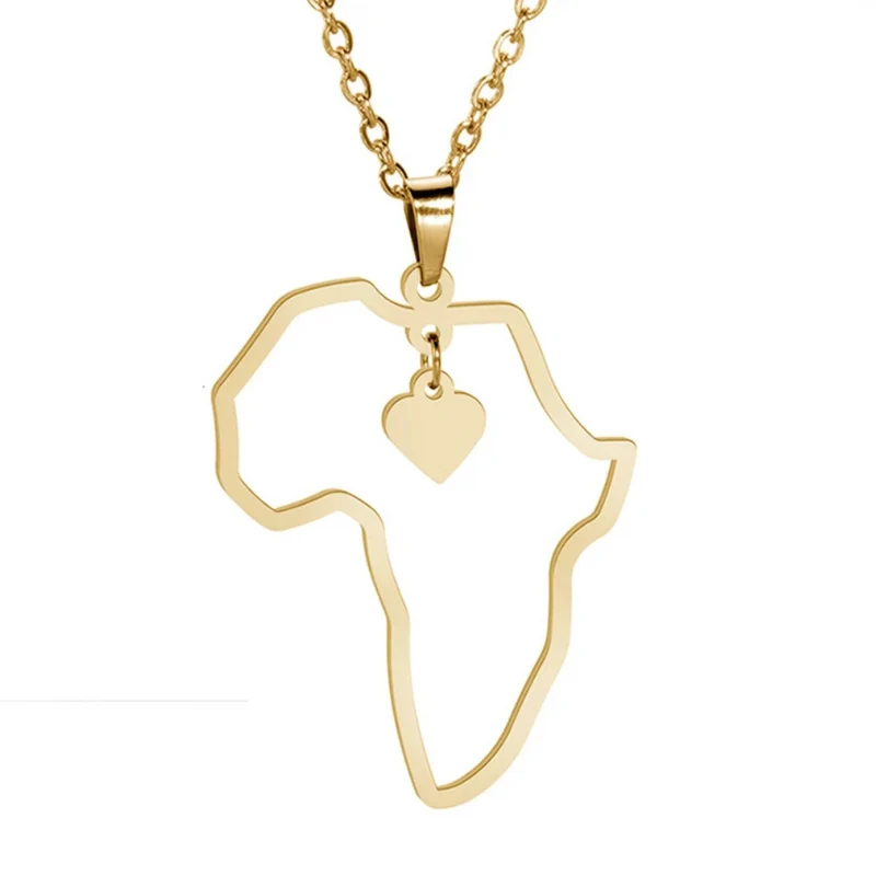 Collier Afrique Breloque Cœur