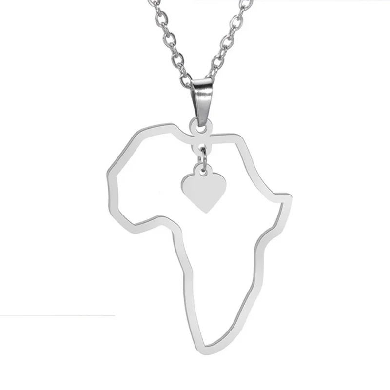 Collier Afrique Breloque Cœur