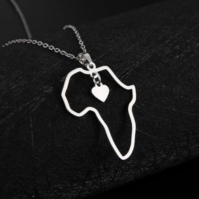Collier Afrique Breloque Cœur