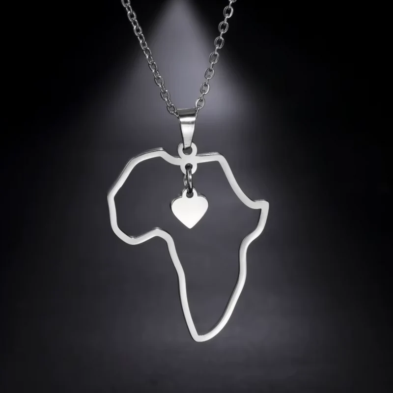 Collier Afrique Breloque Cœur