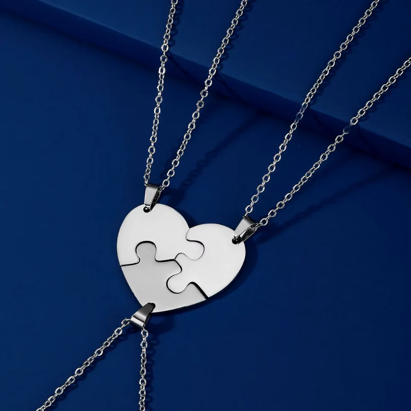 Collier Coeur Puzzle
