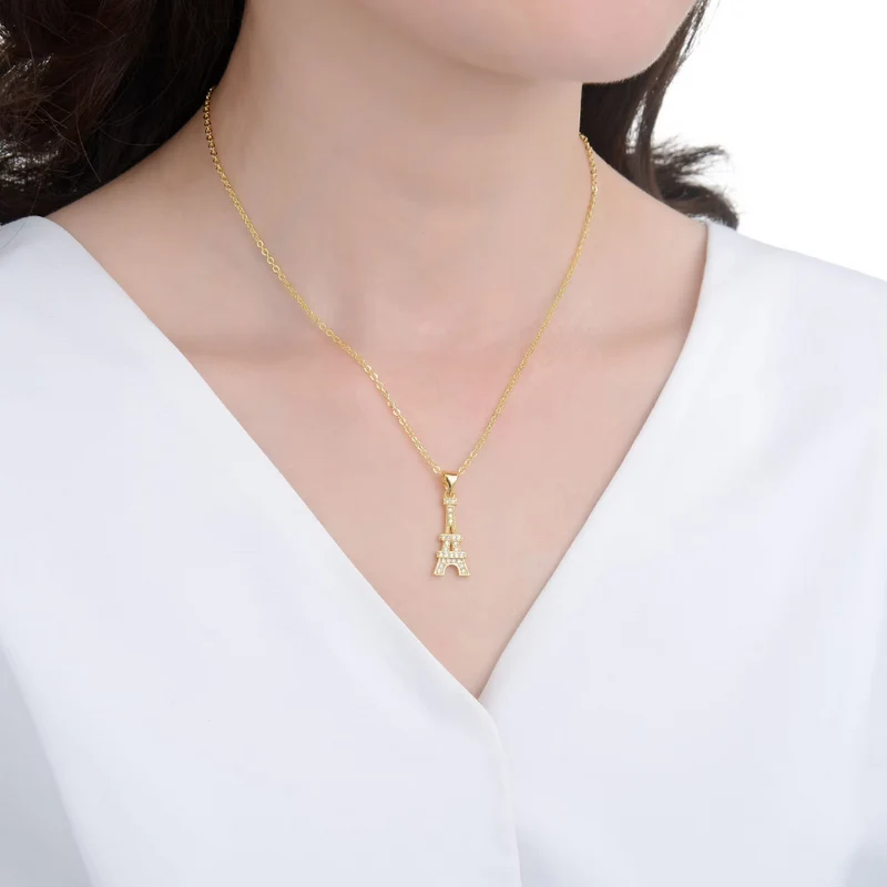 Collier Tour Eiffel Strass