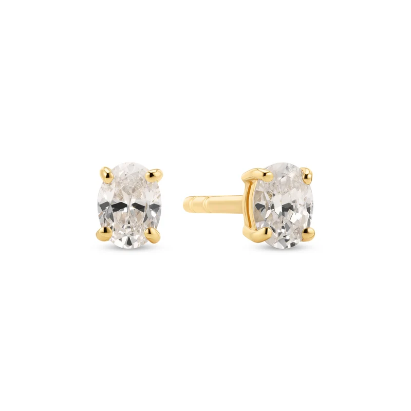 Sif Jakobs Gold Plated Ovale Earrings SJ-E2744-CZ-YG
