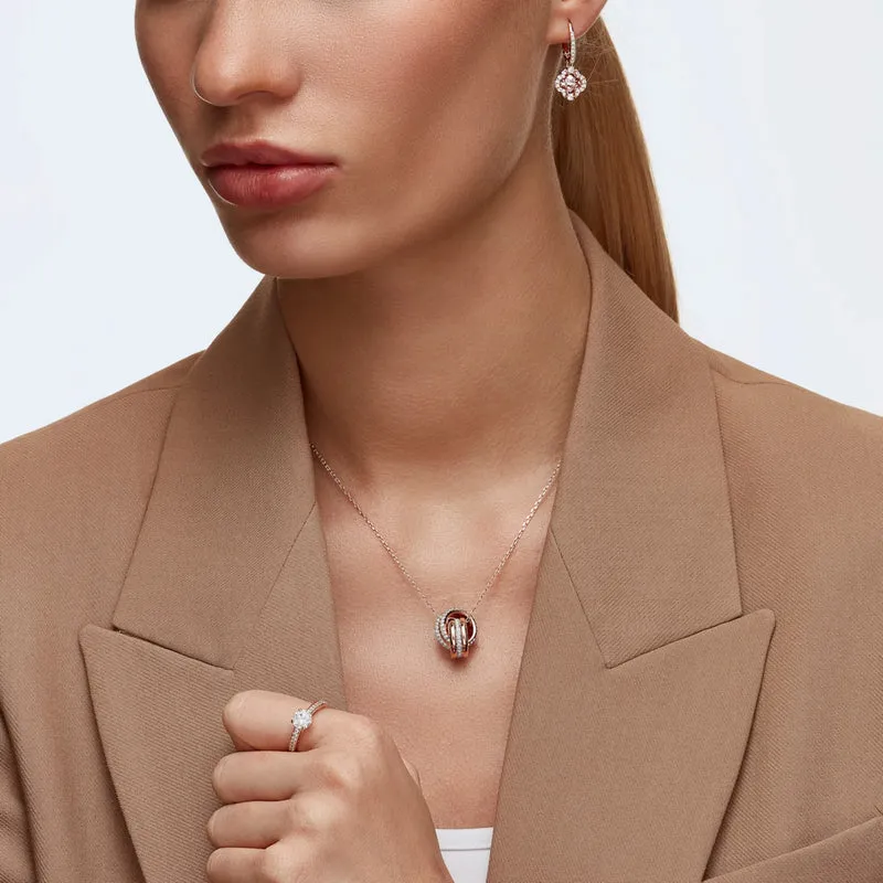 Swarovski Sparkling Boucles d'oreilles Or rose 5516477