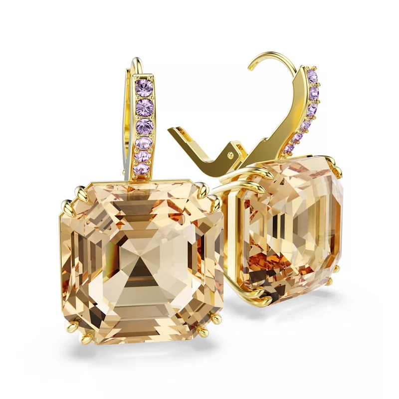 Swarovski Millenia Boucles D'Oreilles Couleur Or 5725744