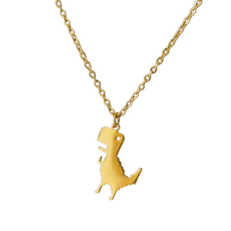 Collier Dinosaure Pixel