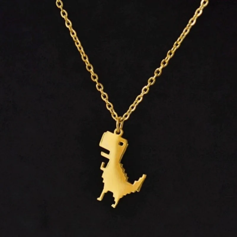 Collier Dinosaure Pixel