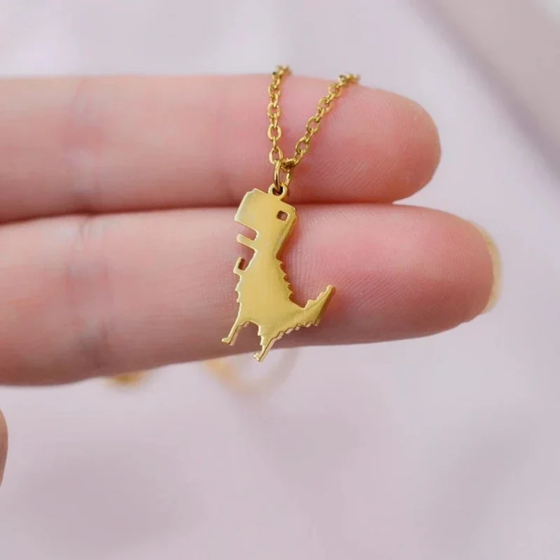 Collier Dinosaure Pixel