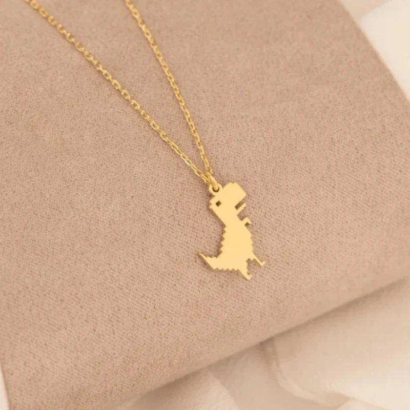 Collier Dinosaure Pixel