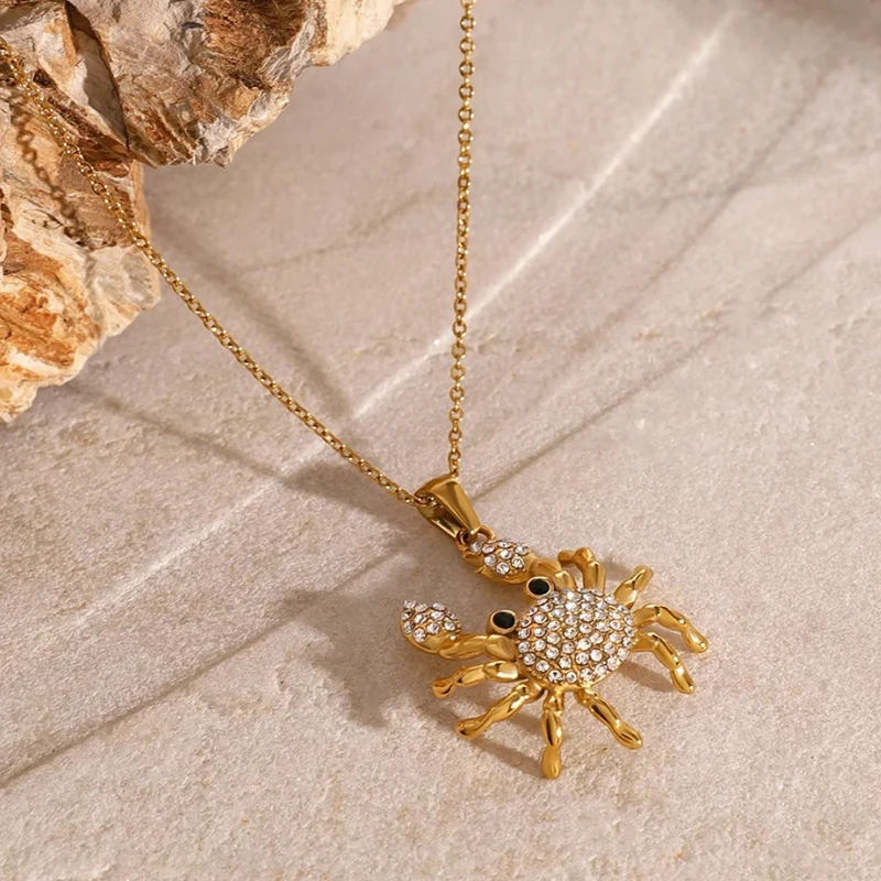 Collier Crabe Strass