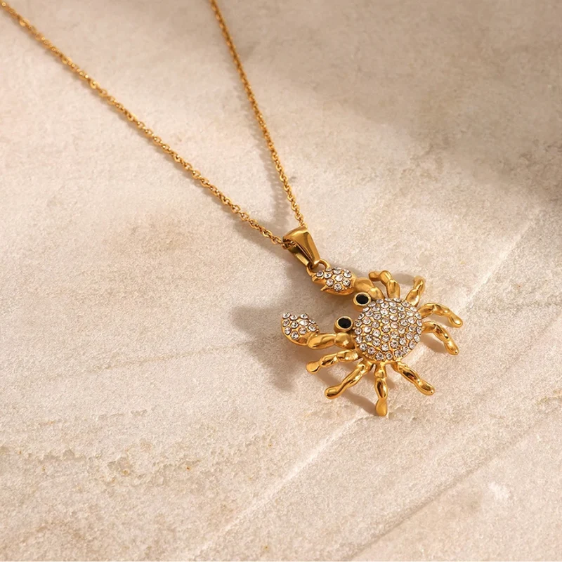 Collier Crabe Strass