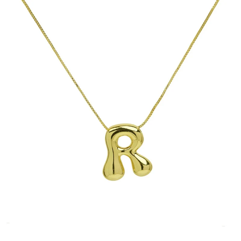 Collier Initiale R Bubble