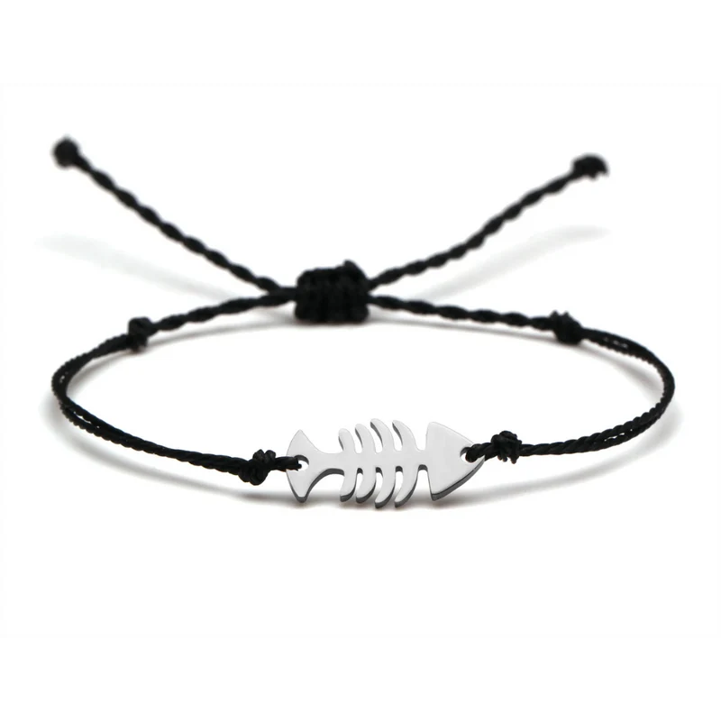 Bracelet Arrête Poisson Tissu