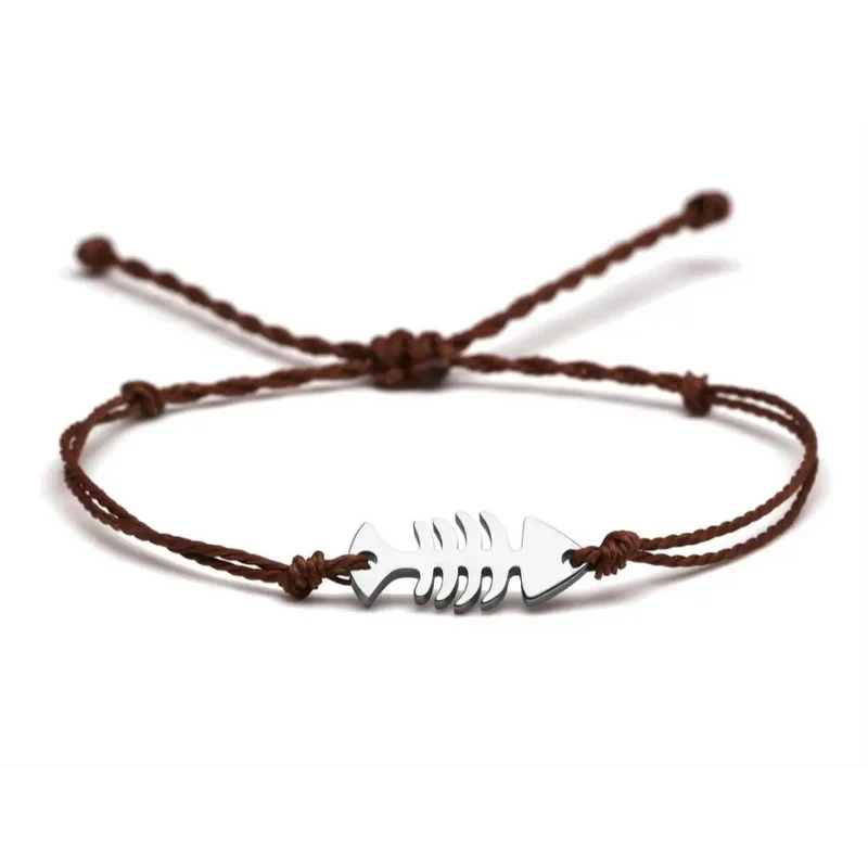 Bracelet Arrête Poisson Tissu